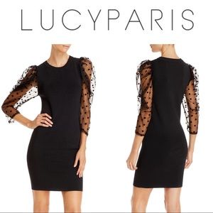 NWT✨Lucy Paris Sheer Sleeve Mini Dress